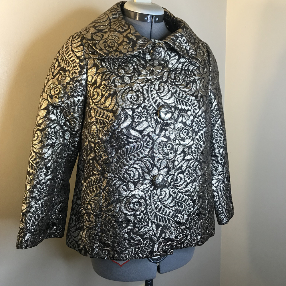 Banana Republic Silk Metallic Brocade Jacket S
